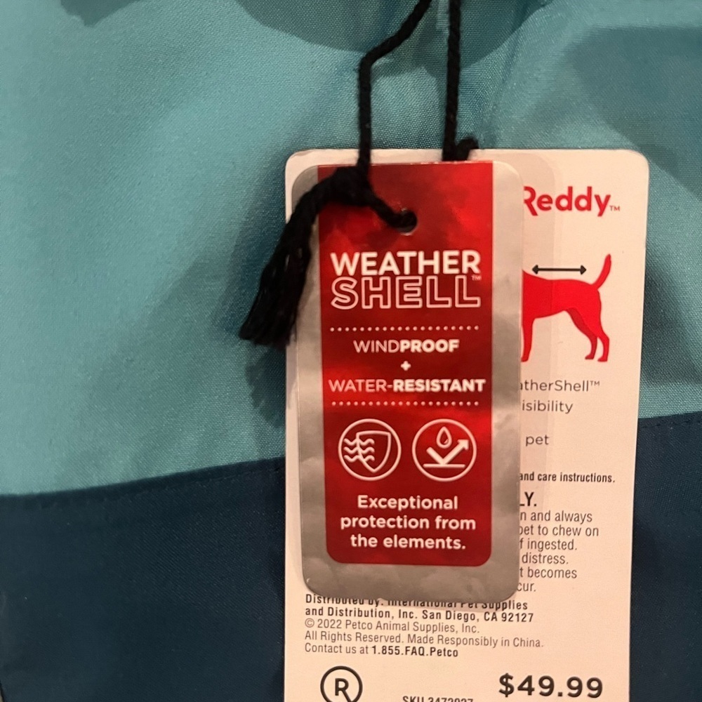 Reddy Dog NWT puddle jumper jacket Windbreaker Backpack Combo Medium blue M - Picture 6 of 10